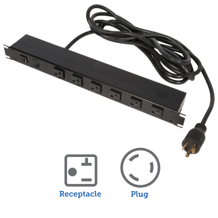 20A Horizontal Power Strip for Server Racks | RackSolutions